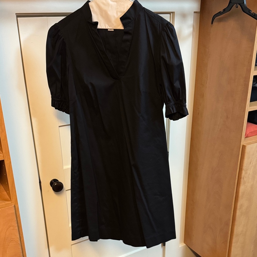 Elegant Black Cotton Dress